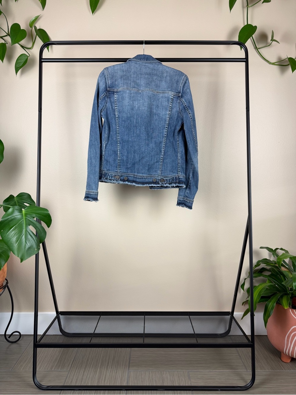 Articles Of Society Medium Blue Distressed Denim Jacket - Picture 2 of 3